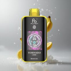 Banana Ice Fumot Tornado 25000 Banán Jég 700mAh feltölthető akkumulátor és 20ml előre töltött e-liquid vape Hungary
