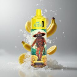 Banana Ice JNR Alien 10000 Puffs Banán Jég 850mAh Akkumulátor Kapacitás 20ml E-liquid vape Hungary
