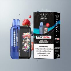 Berry Blue Al Fakher Crown Bar Ultra 25K Berry Blue (Áfonya Kék) 600mAh tölthető akkumulátor 18ml előre töltött e-liquid vape Hungary