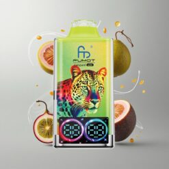 Kiwi Passion Fruit Guava Fumot Leopard 40K Sárga Sárkánygyümölcs Márkuja Guava vape Hungary 0% Nikotin 700mAh Akkumulátor