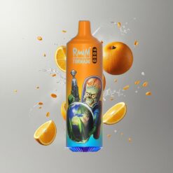 Orange Soda RandM Fumot Tornado 9000 Narancs Szóda 9000 Füst 850 mAh Tölthető Akkumulátor vape Hungary