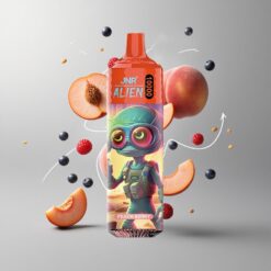 Peach Berry JNR Alien 10000 Puffs Őszibarack-Bogyó 850mAh Akkumulátor Kapacitás 20ml E-liquid vape Hungary