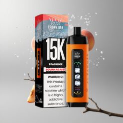 Peach Ice Al Fakher 15k Ice Adjust Felhő őszibarack jég 15.000mAh akkumulátor kapacitás Beépített hoki hanghullámok hangszóró kapcsolóval vape Hungary