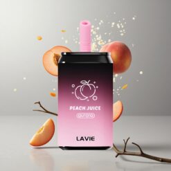 Peach Juice Lavie Aurora 11000 Puffs Őszibarack Lé 22ML e-liquid kapacitás 650mAh akkumulátor kapacitás vape Hungary
