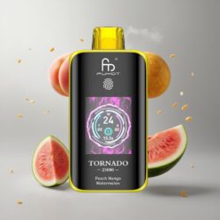 Peach Mango Watermelon Fumot Tornado 25000 Barack Mango Görögdinnye HD Kijelző 700mAh Tölthető Akkumulátor vape Hungary