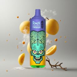 Straw Mango RandM Fumot Tornado 9000 Eper Mangó 9000 Füst 850 mAh Töltőható Akkumulátor 18 mL E-liquid Kapacitás Mesh Coil Elegáns RGB Kijelző 54 Fajta Íz Nikotin Opciók: 0%2%3%5% vape Hungary