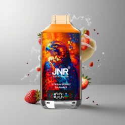 Strawberry Banana JNR Falcon X 18000 Puffs Eper Banán 18000 Puff 24ml E-liquid Kapacitás Kettős Mesh Coil & Kettős Mag Type-C Gyorstöltés vape Hungary
