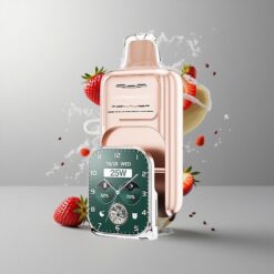 Strawberry Banana JNR Vape Watch 30000 Puffs Eper Banán Normál mód: 30 000 slukk Pulzus mód: 18 000 slukk vape Hungary