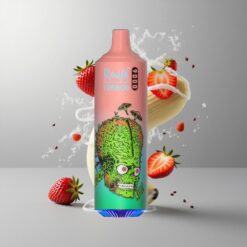 Strawberry Banana RandM Fumot Tornado 9000 Eper Banán 9000 Puff 850 mAh Újratölthető Akkumulátor 18 mL E-liquid Kapacitás Mesh Coil Sleek RGB Kijelző 54 Fajta Íz Nikotin Opciók: 0%2%3%5% vape Hungary