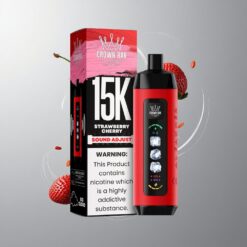 Strawberry Cherry Al Fakher 15k Ice Adjust Sound Eper Cseresznye 15.000mAh akkumulátor és Beépített hokihanghullámok volume kapcsolóval vape Hungary