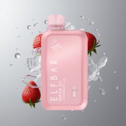 Strawberry Ice Elf Bar Raya D1 13000 Puffs1 Eper Jég 18ml e-liquid és 650mAh akkumulátor vape Hungary