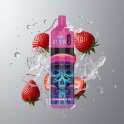 Strawberry Ice JNR Alien 10000 Puffs Eperjég 850mAh Akkumulátor Kapacitás 20ml E-liquid vape Hungary