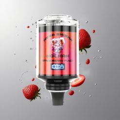 Strawberry Punch JNR Mega Shisha Hookah Desktop Compatibility Eper Punch 100000 slukk és 2200mAh feltölthető akkumulátor vape Hungary