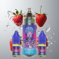Strawberry Raspberry Cherry Ice Fumot Tornado 28000 Refillable Eper Málna Cseresznye Jég 28 000 Füst és 10ml Utántölthető Pod vape Hungary