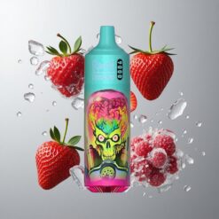 Strawberry Raspberry Cherry Ice RandM Fumot Tornado 9000 Eper Málna Cseresznye Jég 9000 Szájrántás 18 mL E-liquid Kapacitás vape Hungary