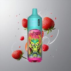 Strawberry Raspberry RandM Fumot Tornado 9000 Eper Málna 9000 Füst 850 mAh Tölthető Akkumulátor 18 mL E-liquid Mesh Coil Sleek RGB Kijelző 54 Íz Nikotin Opciók: 0%2%3%5% vape Hungary