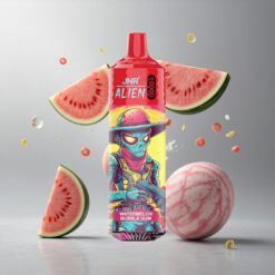 Watermelon Bubble Gum JNR Alien 10000 Puffs Görögdinnye Buborék Rágó 850mAh Akkumulátor Kapacitás 20ml E-liquid vape Hungary