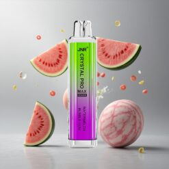 Watermelon Bubble Gum JNR Crystal Pro Max 5000 Puffs Görögdinnye Buborékrágó 1400mAh Akkumulátor Kapacitás és 12ml E-liquid vape Hungary