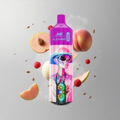 White Peach Razz JNR Alien Max 18000 Puffs Fehér Őszibarack Razz Okos LED Kijelző Kettős Mesh Tekercs & Kettős Mag vape Hungary